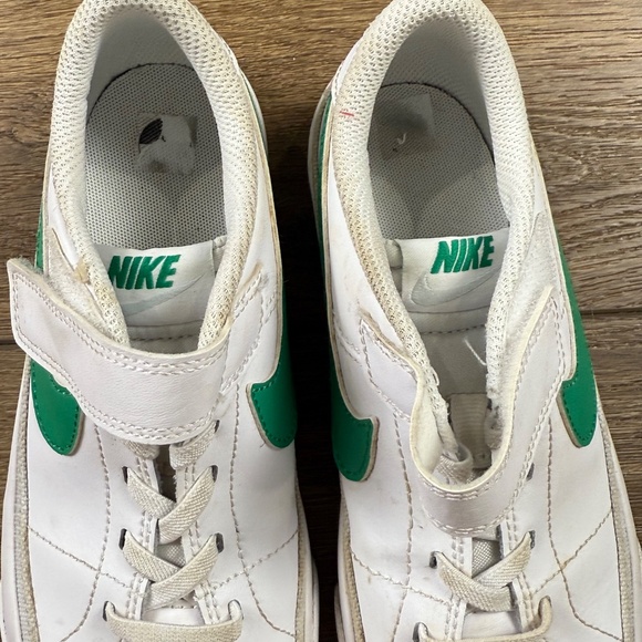 Nike Little Kids Court Legacy Leather Sneakers White/Green 1Y Velcro School - Picture 6 of 11